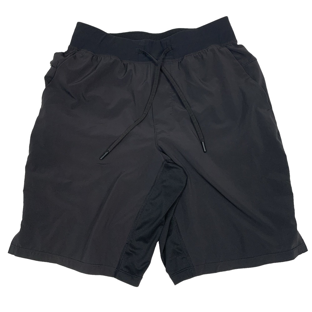 Lululemon Mens Pace Breaker 9" Lined Running Gym Shorts Black Small